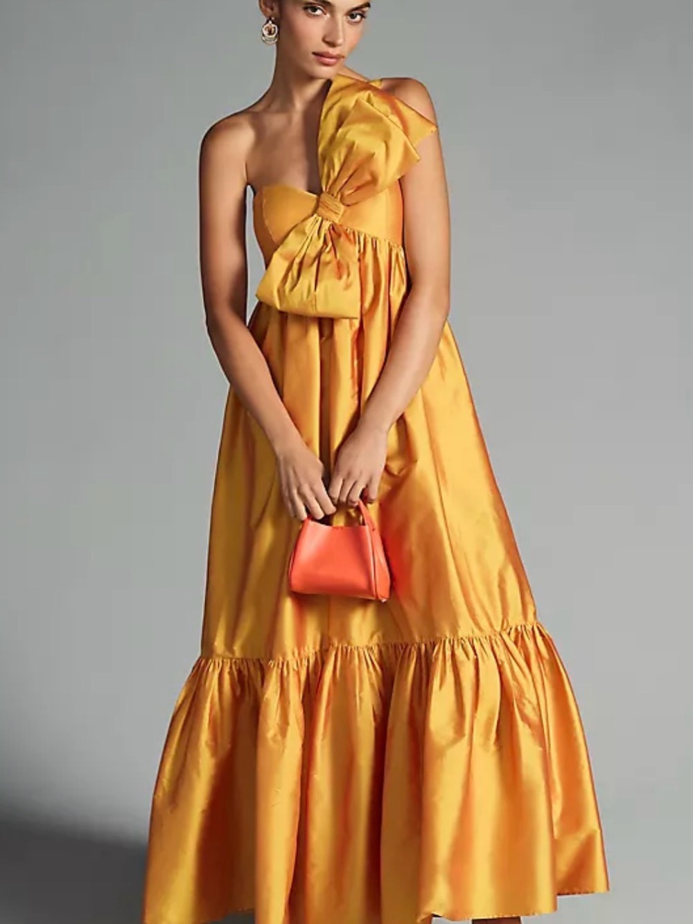 Anthropologie Atsu Golden Bow Dress